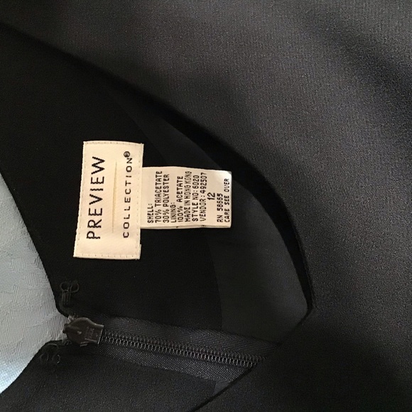 Preview Collection Black A Line Short Sleeve Dress - Picture 8 of 9